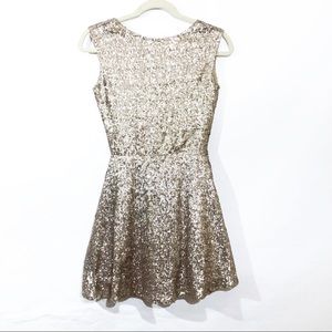 Tobi | Gold Sequin Mini Dress